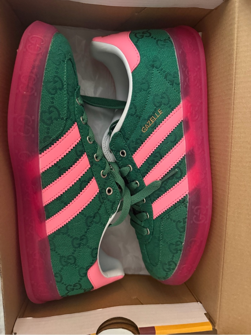 Gucci x Adidas Gazelle shoe